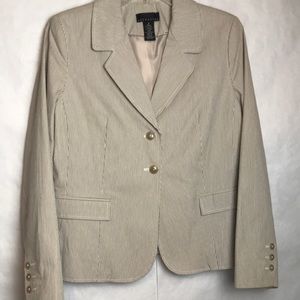 Excellent condition pockets still sewn textured pinstripe blazer boxy oversized